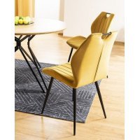 Scaun Tapitat ARCO VELVET Genarom SN Negru / Bluvel 19